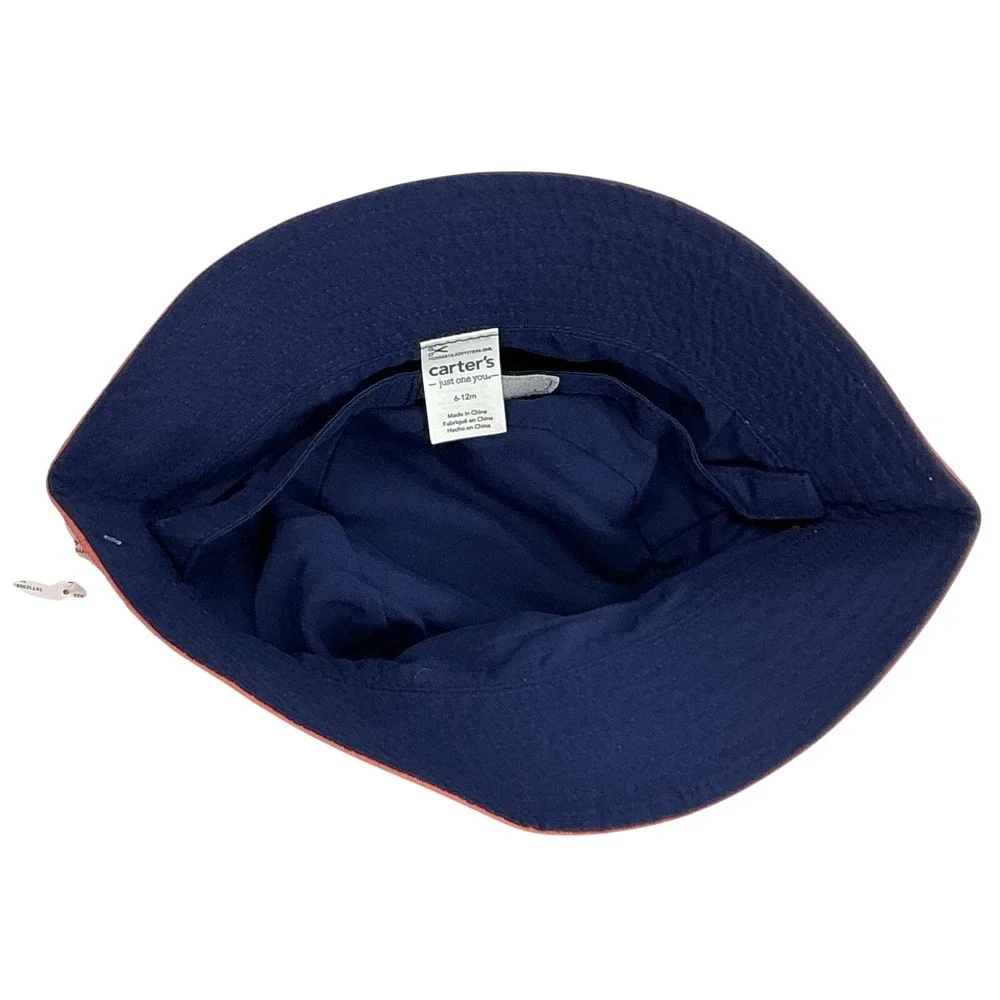 Carters Bucket Hat Baby Toddler 6-12 Months Burnt Orange Sun Protective UPF 50‎
